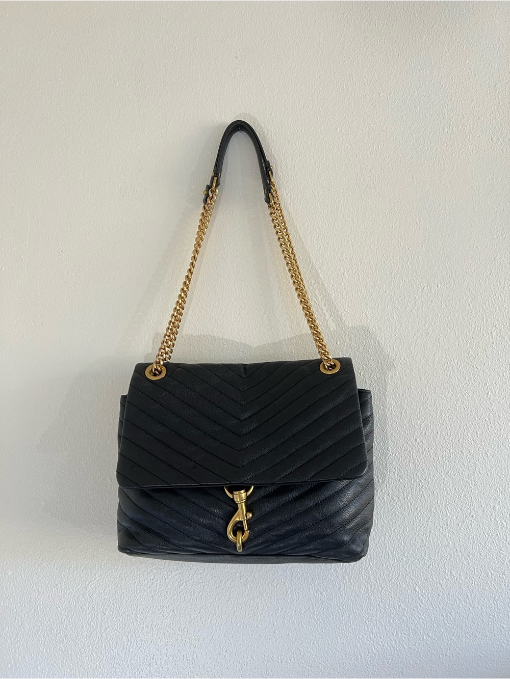 Rebecca Minkoff Edie Convertible Crossbody/Shoulder Bag with Gold Hardware